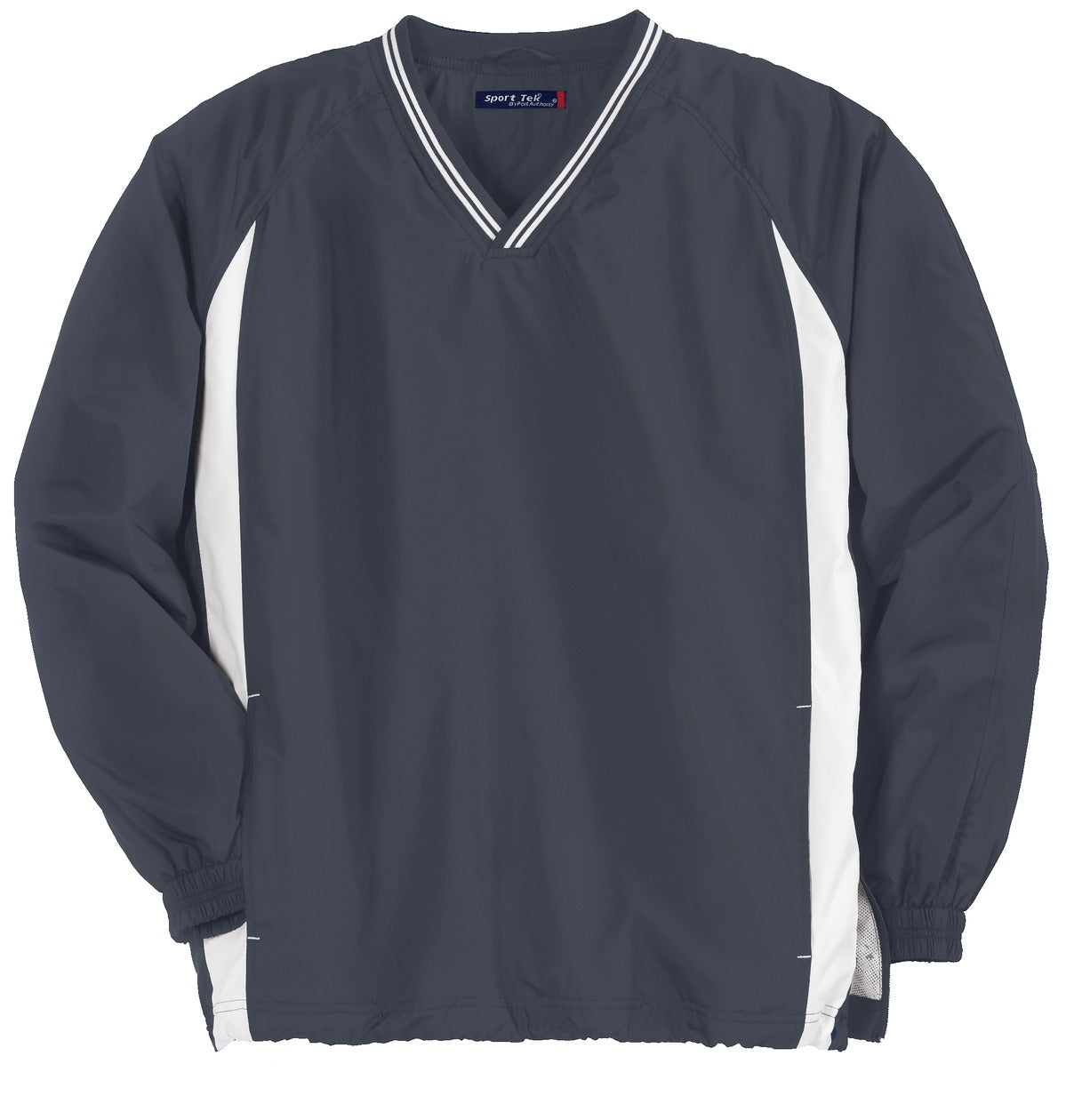 Sport-Tek Youth Tipped V-Neck Raglan Wind Shirt YST62
