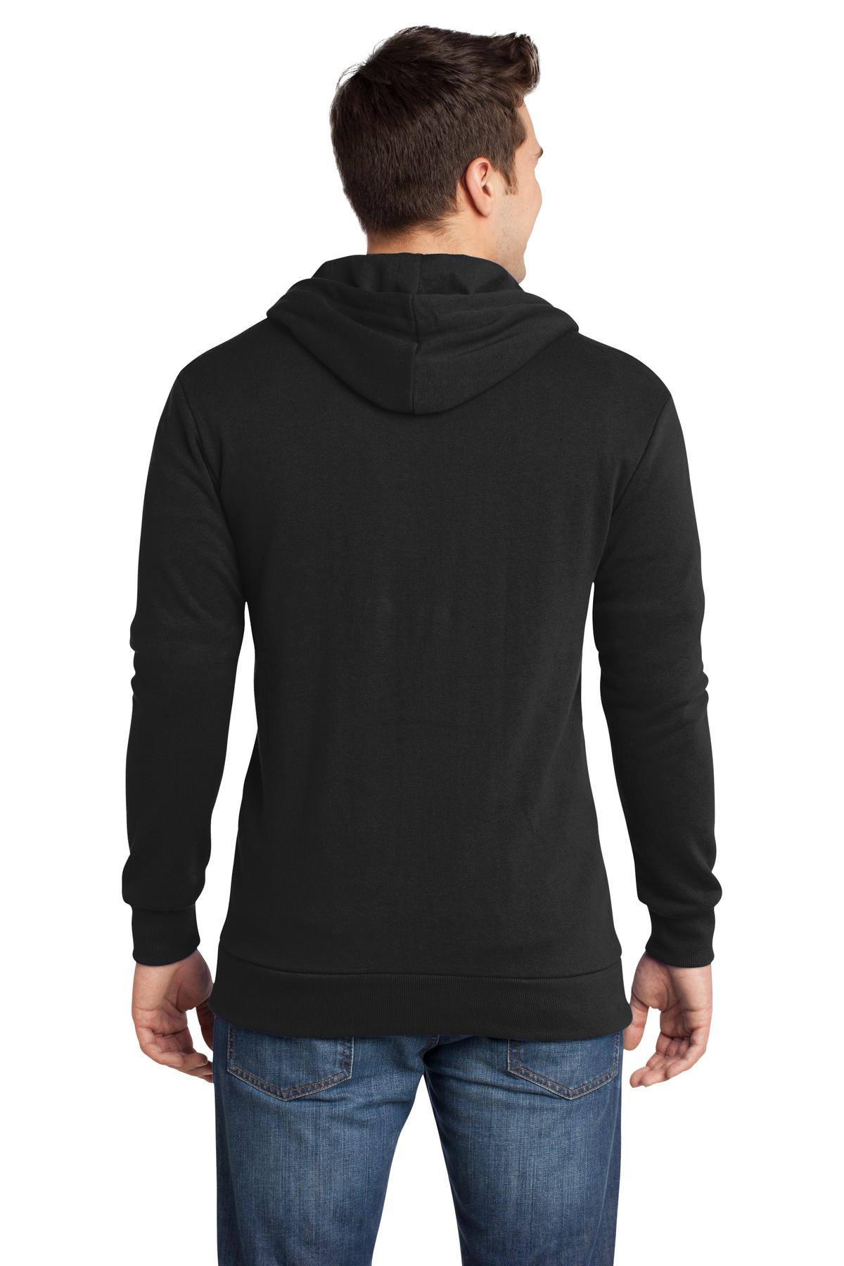 District - Young Mens Core Fleece Full-Zip Hoodie DT190 District