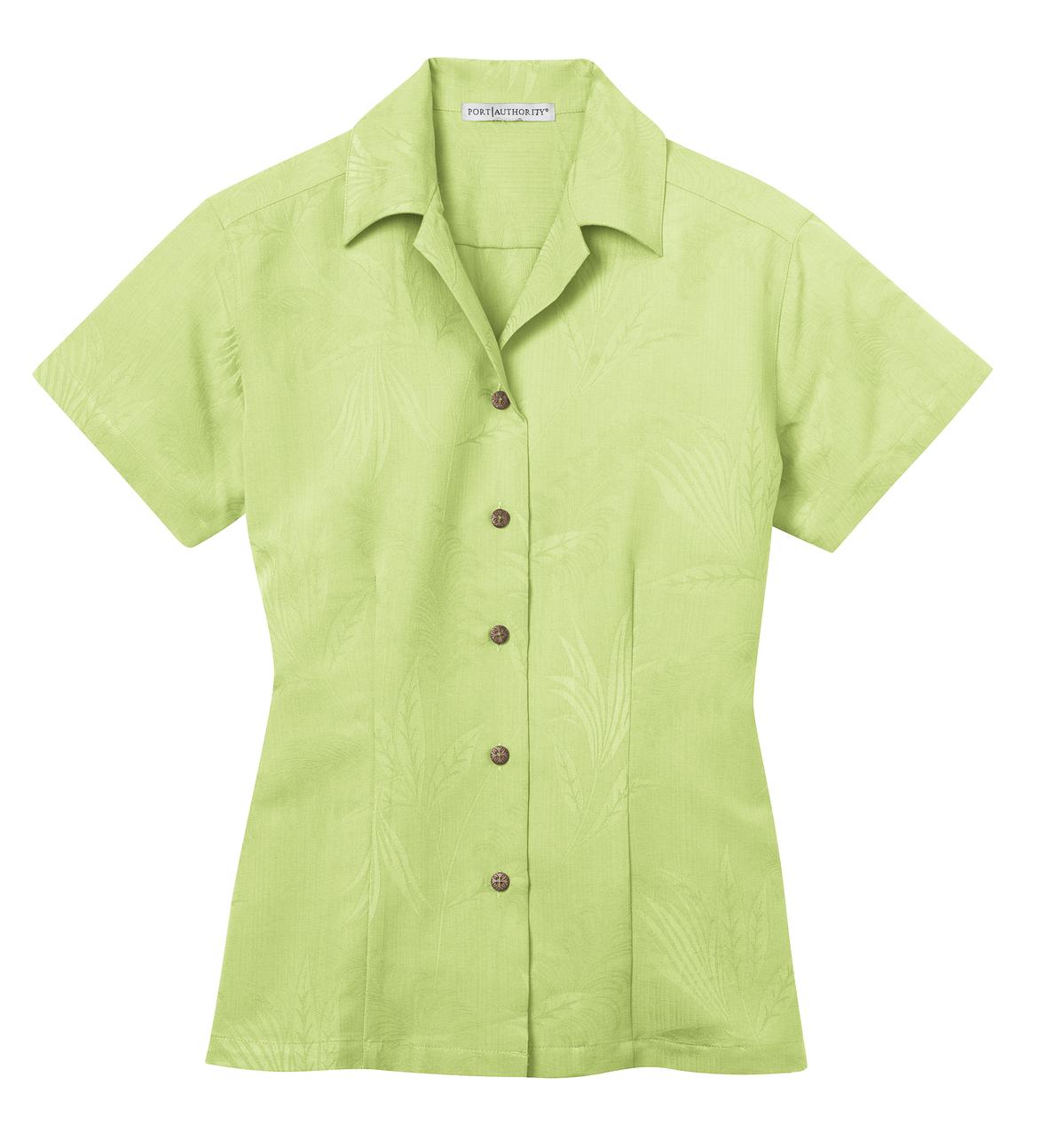 Port Authority Ladies Patterned Easy Care Camp Shirt. L536