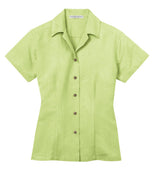 Port Authority Ladies Patterned Easy Care Camp Shirt. L536