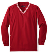 Sport-Tek Youth Tipped V-Neck Raglan Wind Shirt YST62