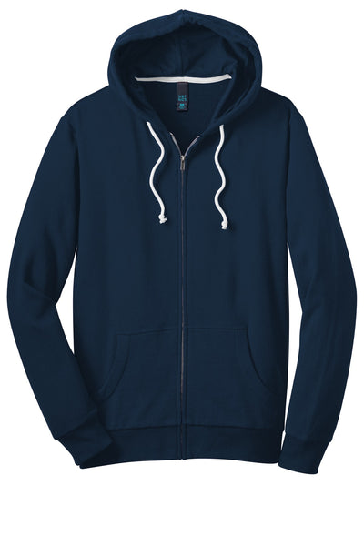 District - Young Mens Core Fleece Full-Zip Hoodie DT190