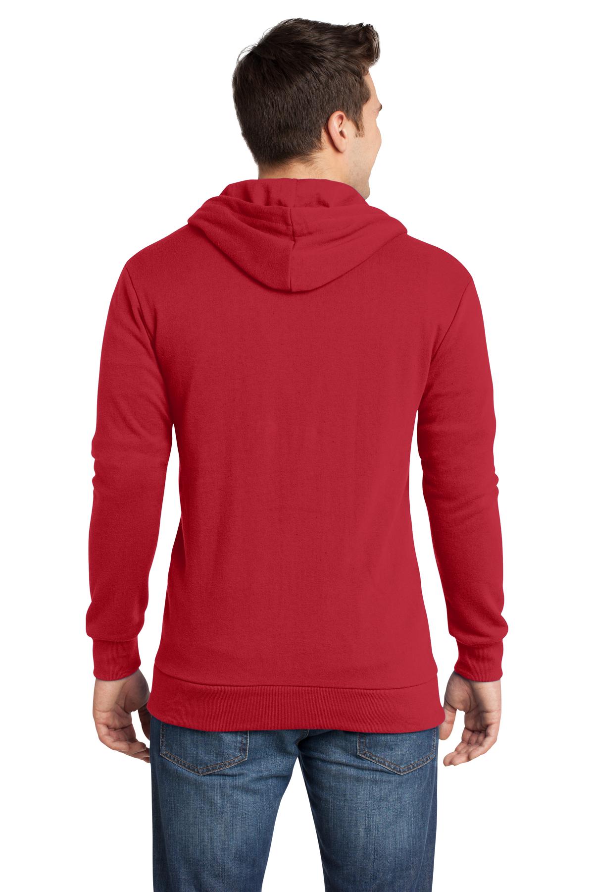 District - Young Mens Core Fleece Full-Zip Hoodie DT190 District