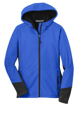 Port Authority Ladies Vertical Hooded Soft Shell Jacket. L319