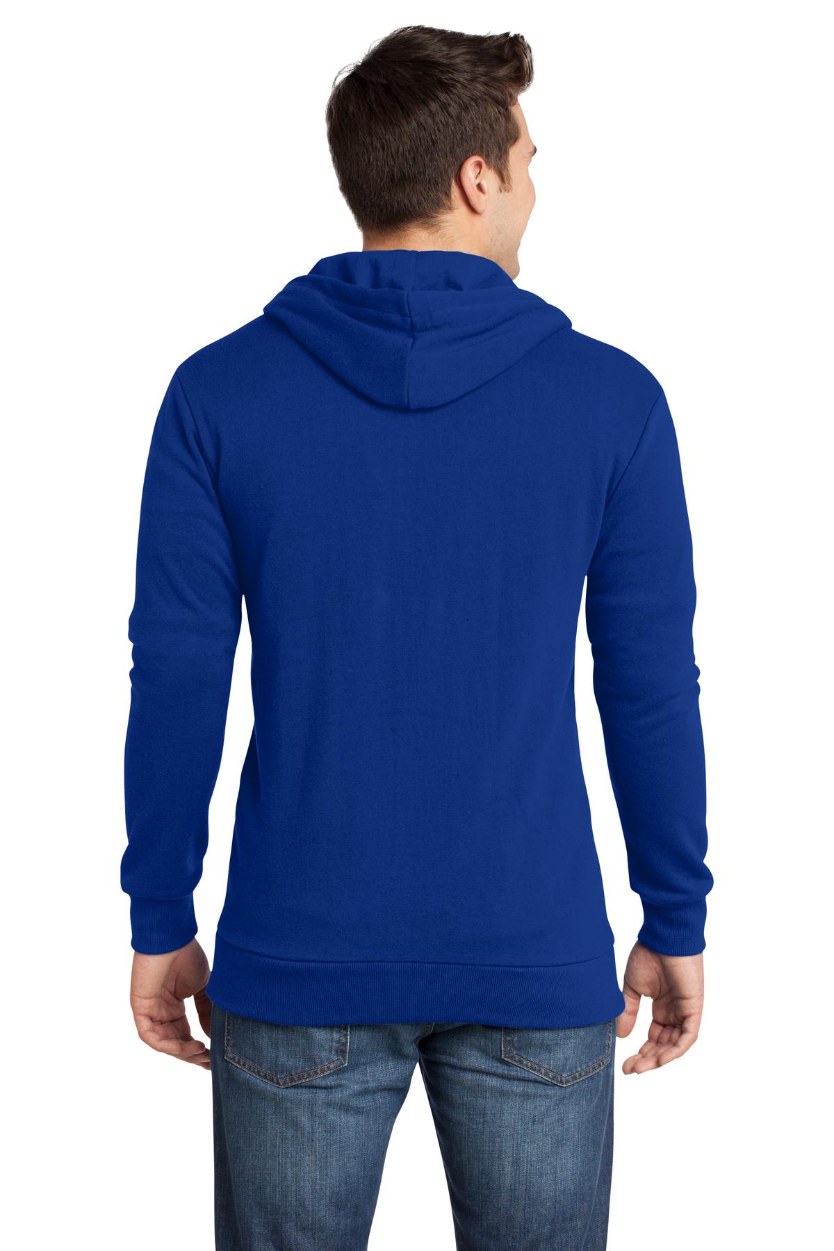 District - Young Mens Core Fleece Full-Zip Hoodie DT190 District