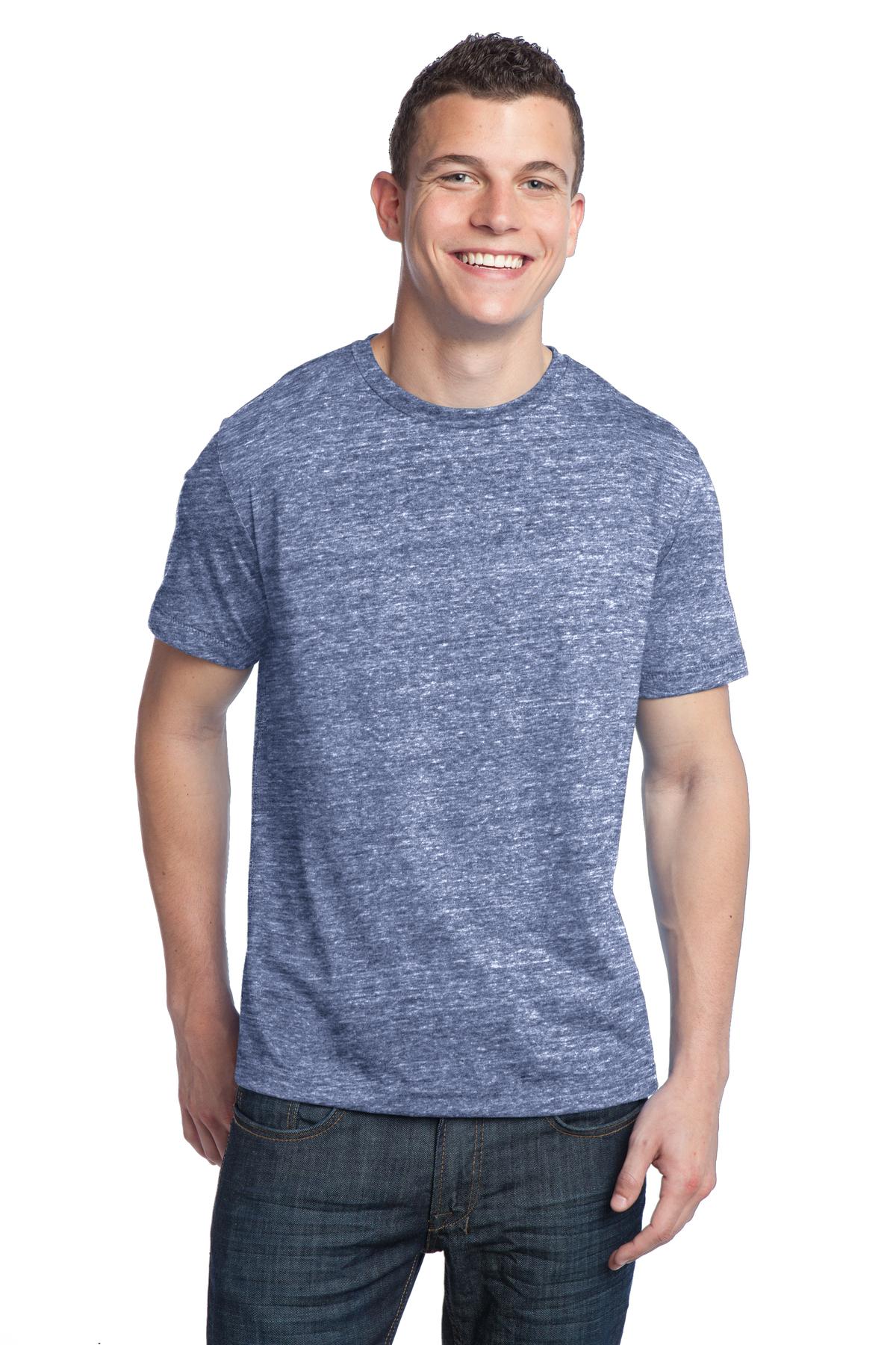 District - Young Mens Tri-Blend Crewneck Tee. DT142 District
