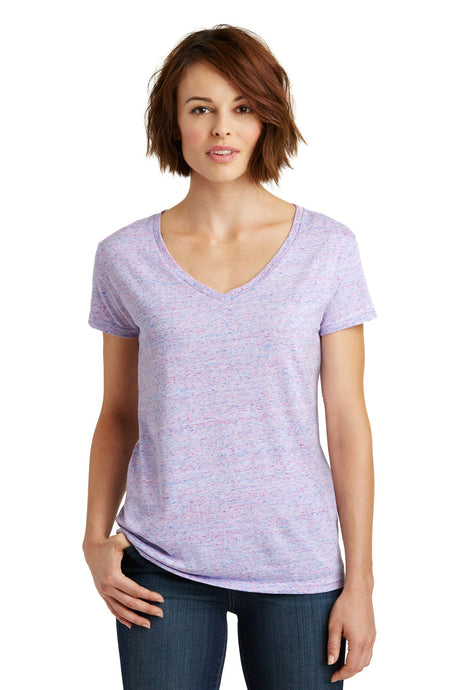 District Women's Cosmic V-Neck Tee. DM465 District