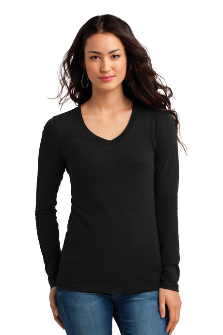 District Juniors The Concert Tee Long Sleeve V-Neck. DT5201 District