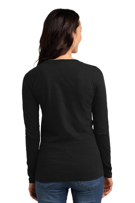 District Juniors The Concert Tee Long Sleeve V-Neck. DT5201 District
