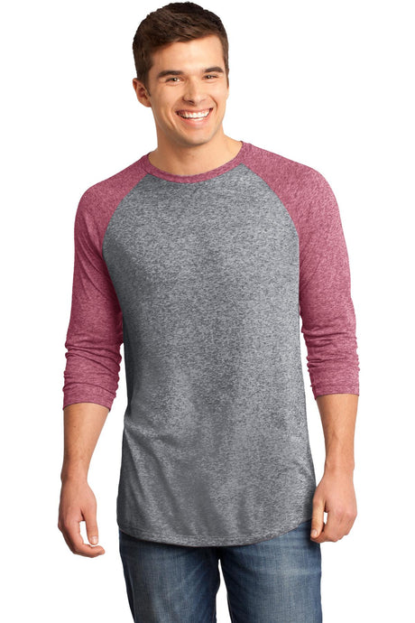 District Young Men's Microburn 3/4-Sleeve Raglan Tee. DT162 District