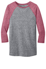 District Young Men's Microburn 3/4-Sleeve Raglan Tee. DT162 District