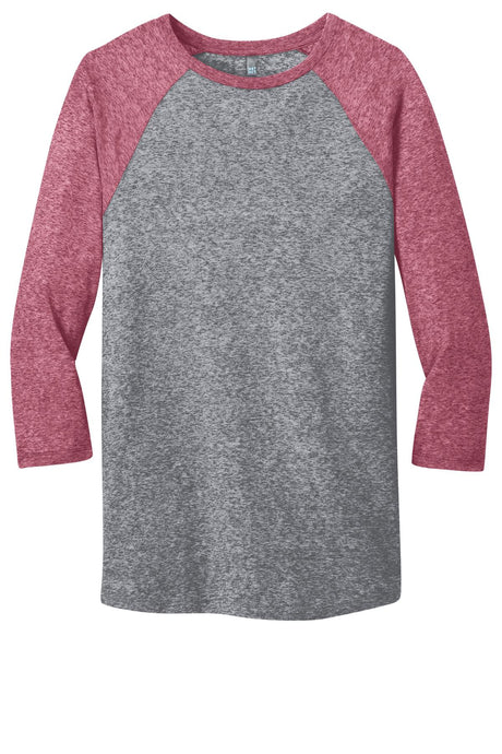 District Young Men's Microburn 3/4-Sleeve Raglan Tee. DT162 District