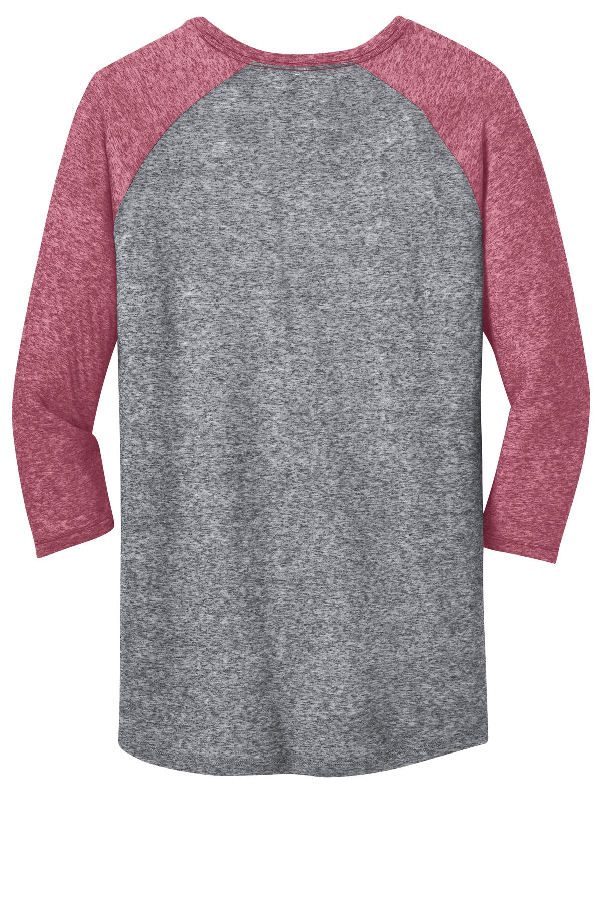 District Young Men's Microburn 3/4-Sleeve Raglan Tee. DT162 District