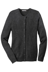 Port Authority Ladies Value Jewel-Neck Cardigan Sweater. LSW304
