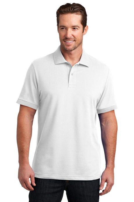 District Made Mens Stretch Pique Polo. DM325 District
