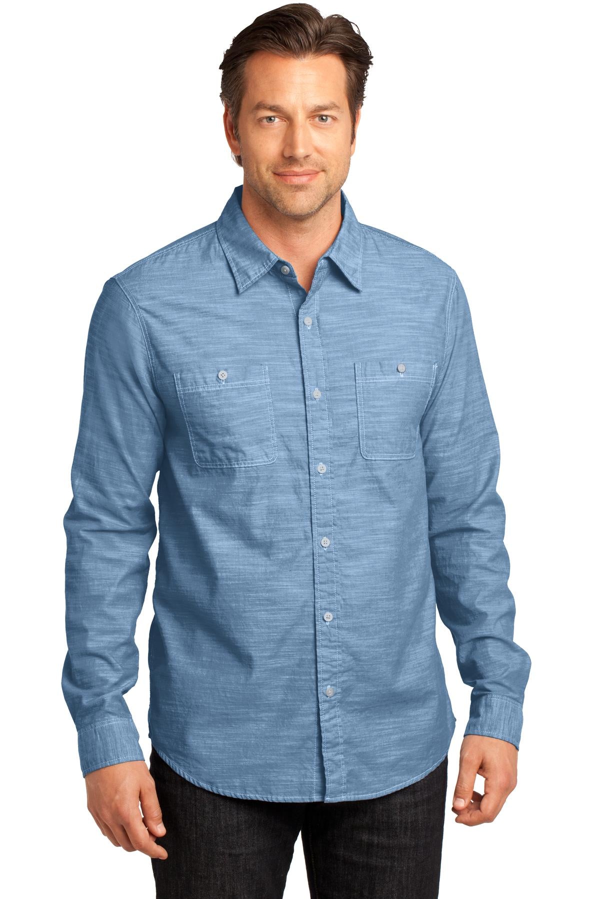 District Men's Made Long Sleeve Washed Woven Shirt District