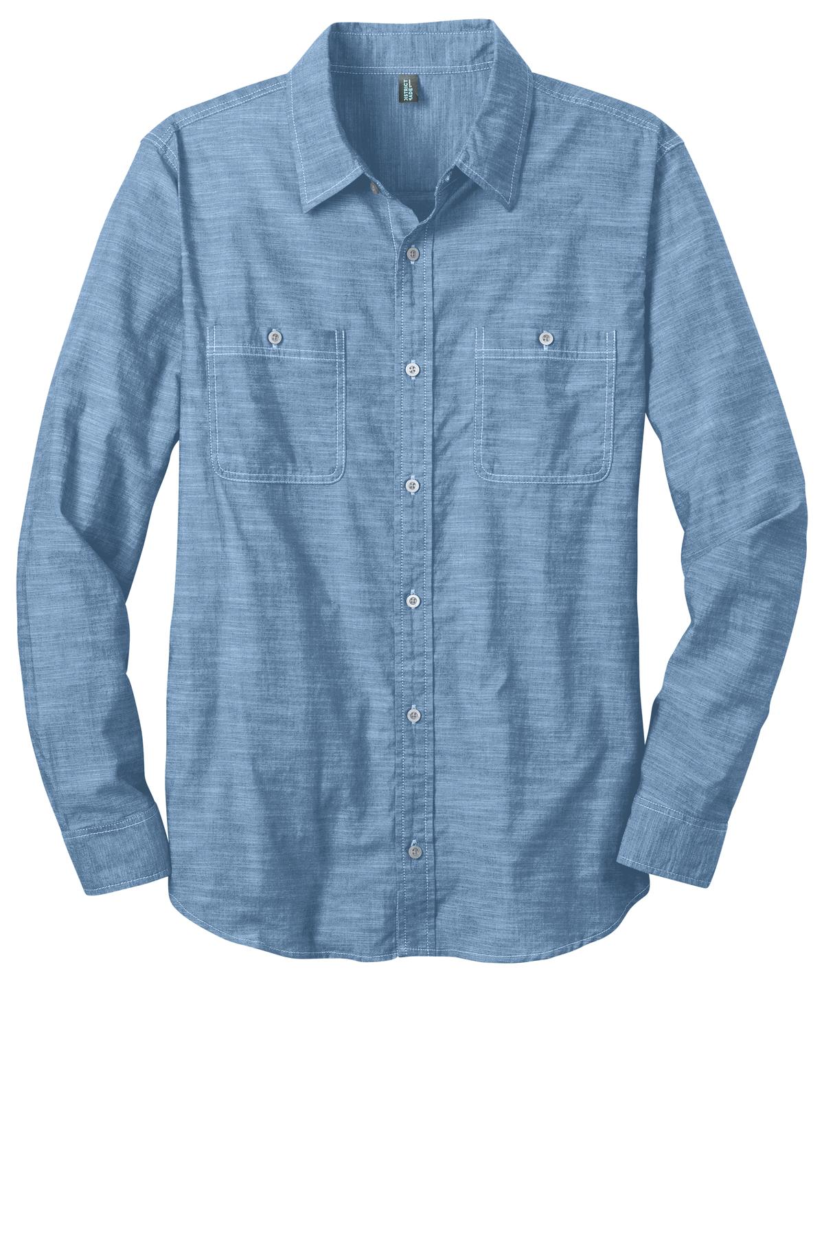 District Men's Made Long Sleeve Washed Woven Shirt District