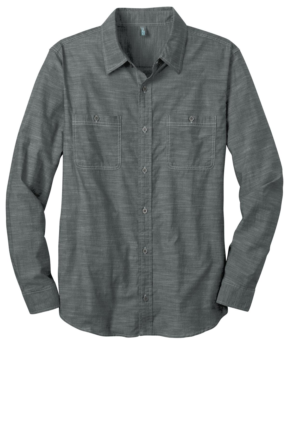 District Men's Made Long Sleeve Washed Woven Shirt District