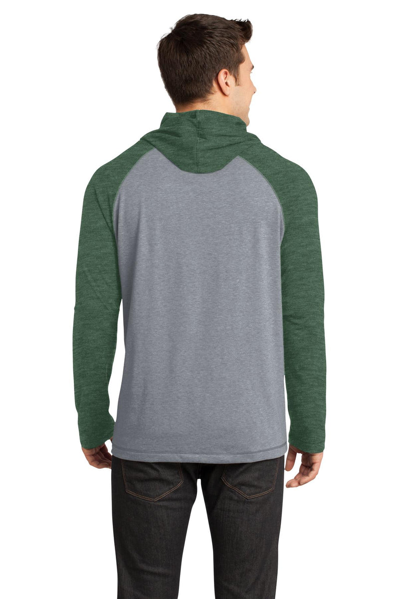 District - Young Mens 50/50 Raglan Hoodie. DT128