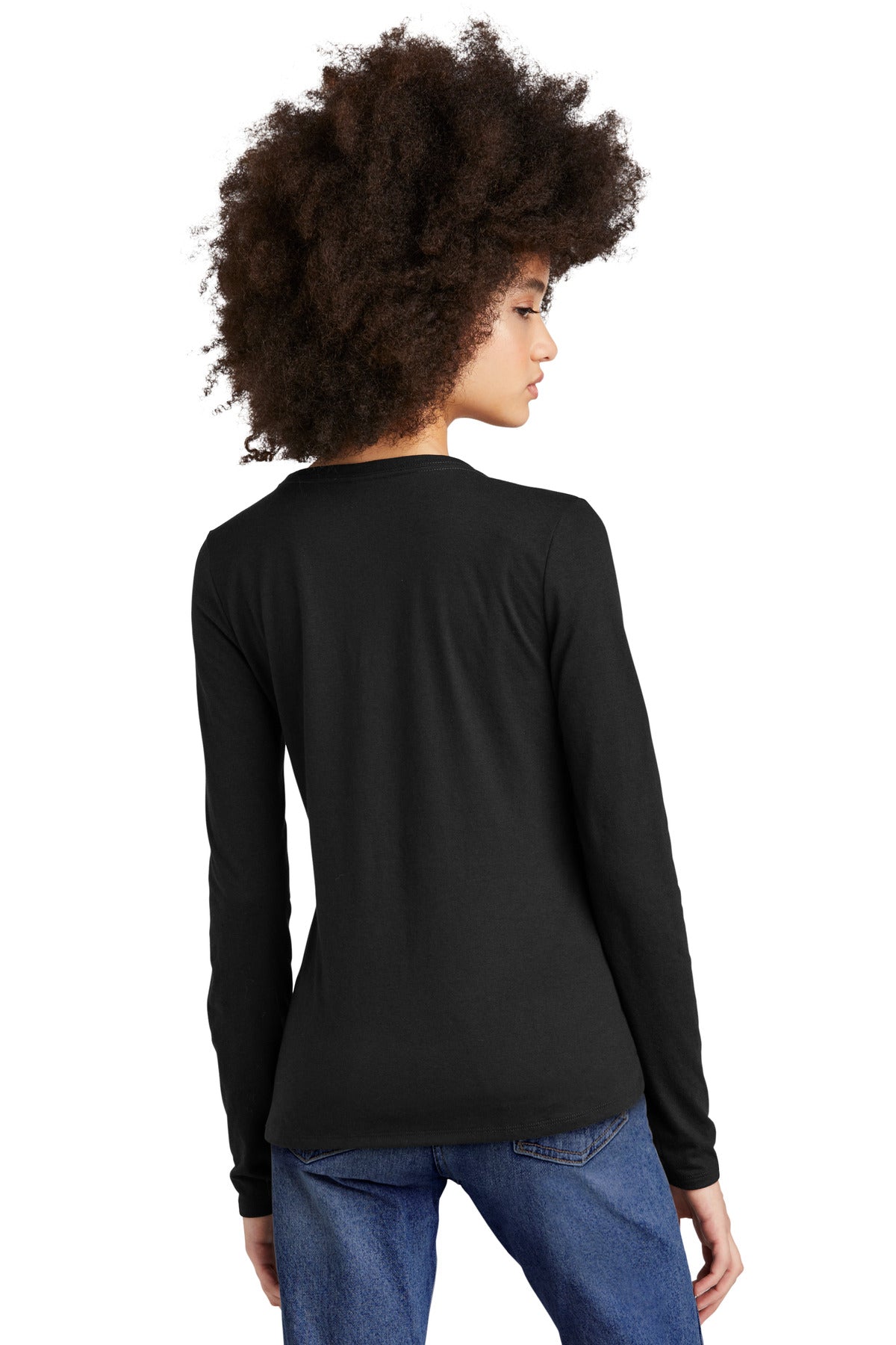 District Women's Perfect Tri Long Sleeve V-Neck Tee DT135 District