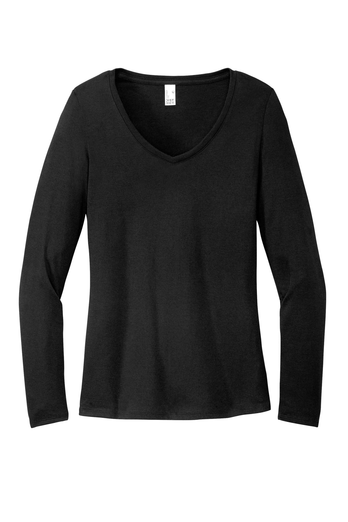 District Women's Perfect Tri Long Sleeve V-Neck Tee DT135 District