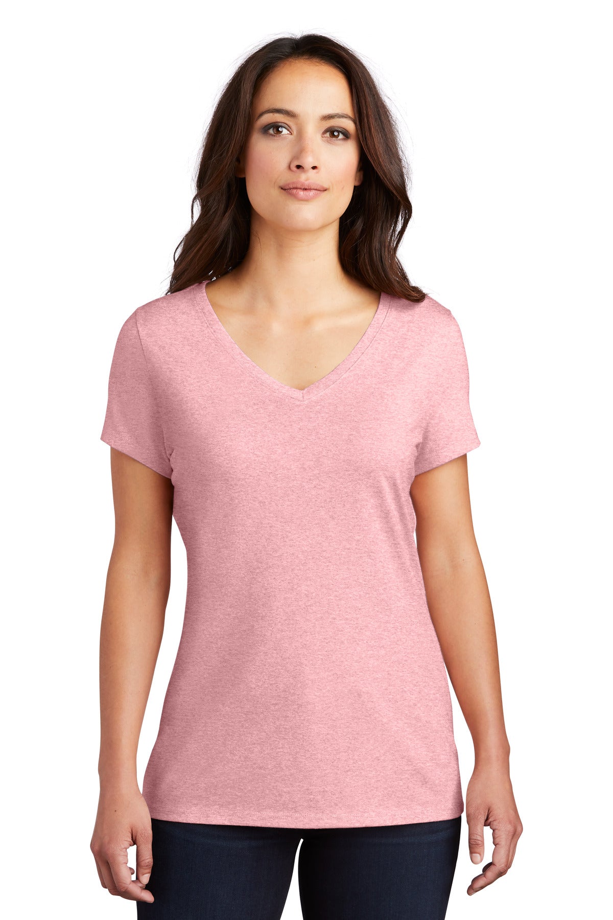District Women's Perfect Tri V-Neck Tee. DM1350L District