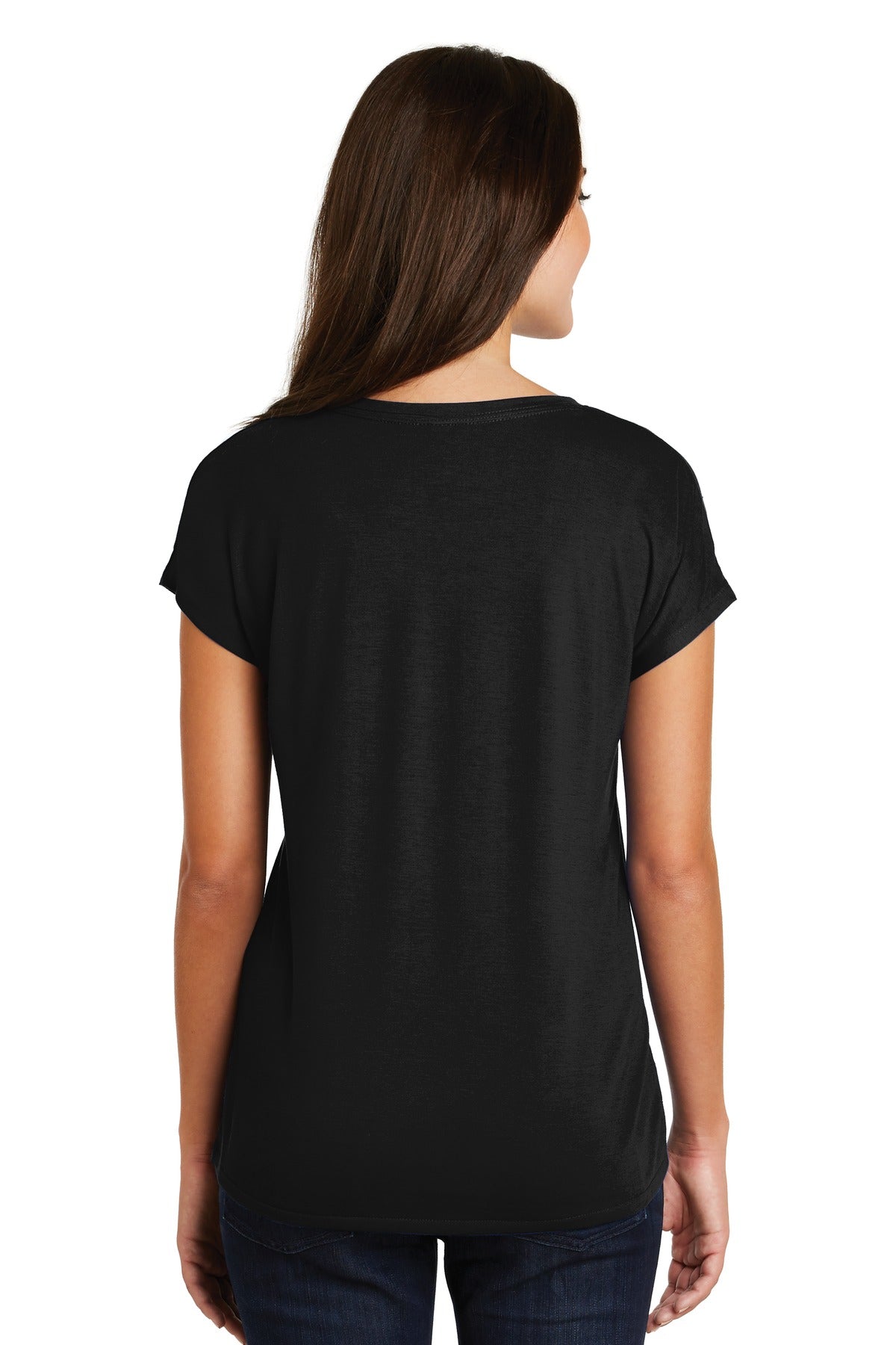 District Women's Drapey Dolman Tee. DM412 District
