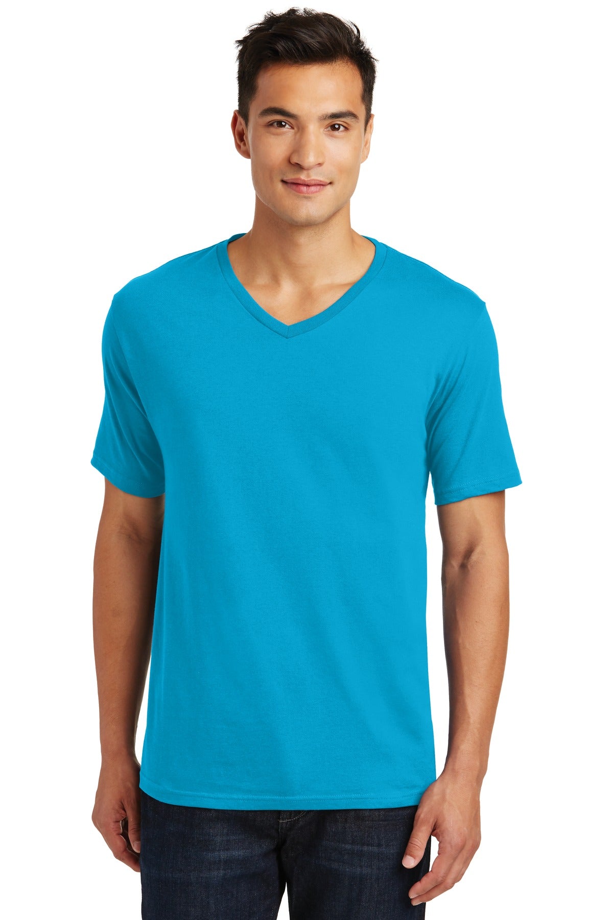 District Made Mens Perfect Weight V-Neck Tee. DT1170 District