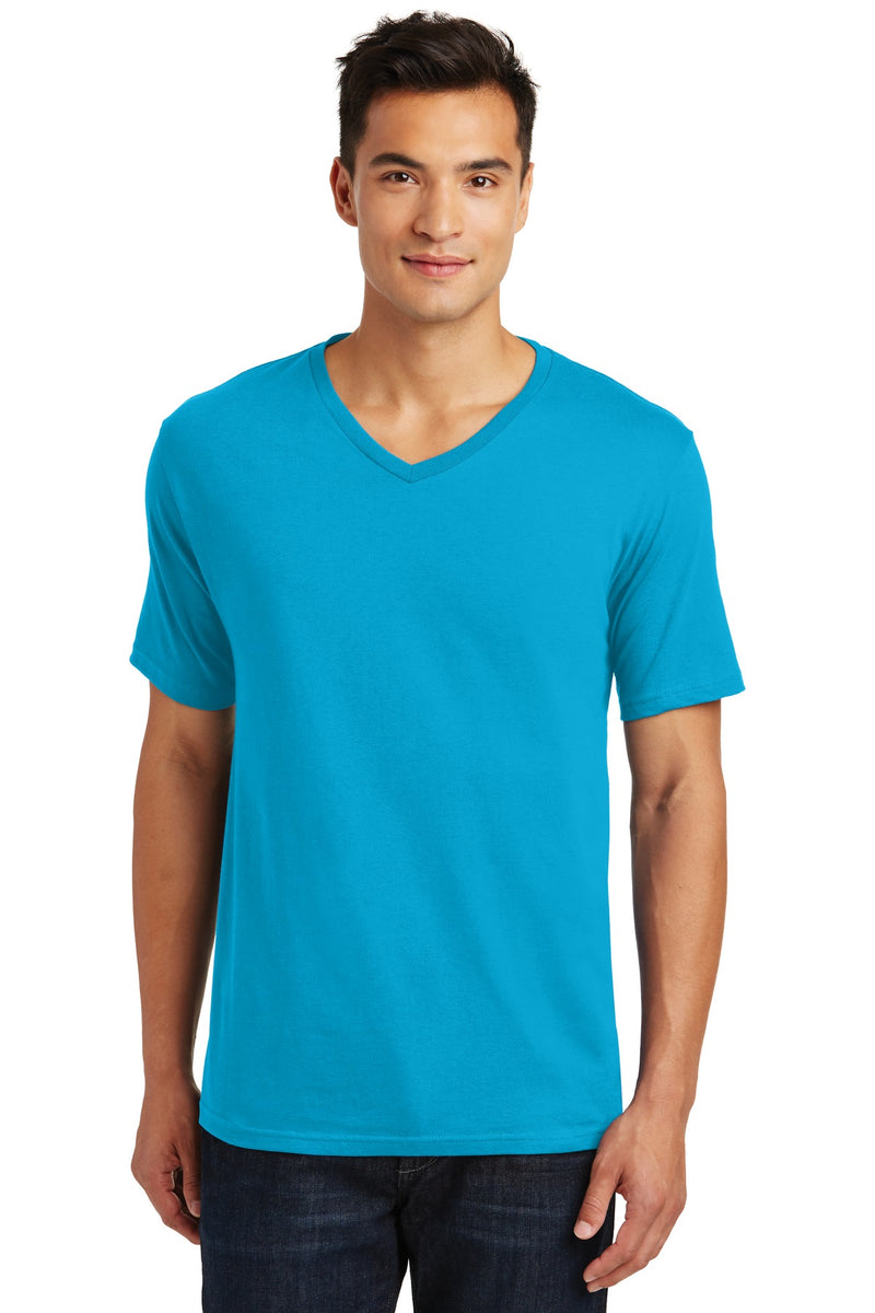 District Made Mens Perfect Weight V-Neck Tee. DT1170