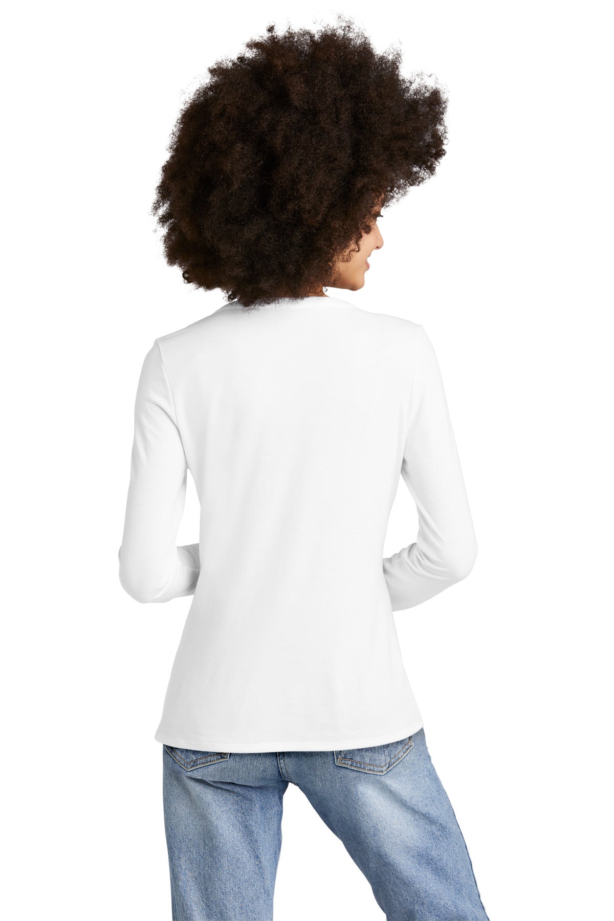 District Women's Perfect Tri Long Sleeve V-Neck Tee DT135 District