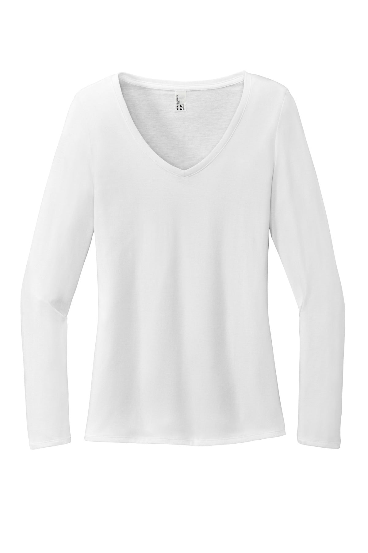 District Women's Perfect Tri Long Sleeve V-Neck Tee DT135 District