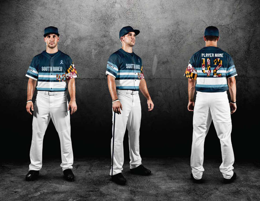 Custom Elite Sublimated & Tackle Twill Full Button Baseball Jerseys League Outfitters