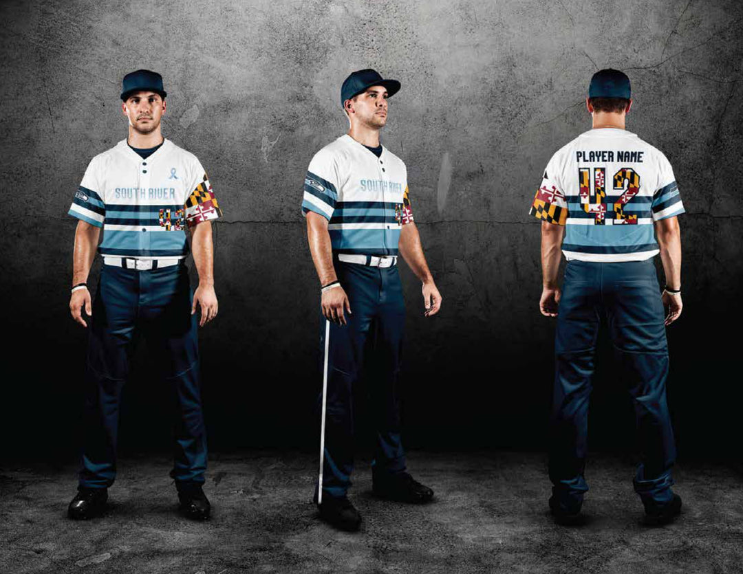 Custom Elite Sublimated & Tackle Twill Full Button Baseball Jerseys League Outfitters