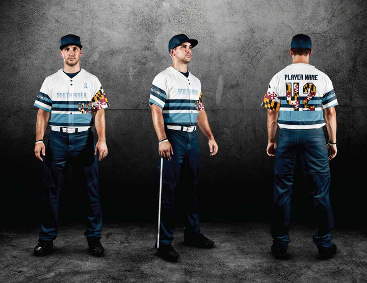 Custom Elite Sublimated & Tackle Twill Full Button Baseball Jerseys League Outfitters