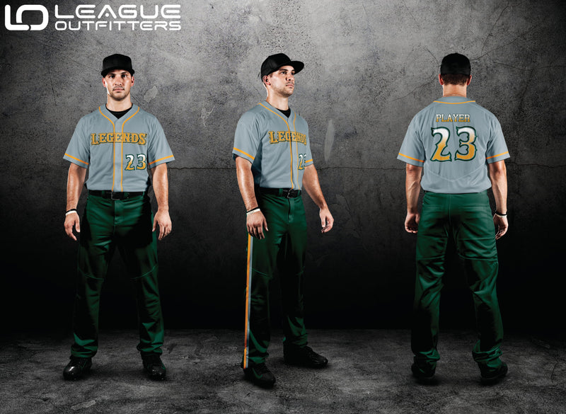 Custom Elite Sublimated Tackle Twill Full Button Baseball Jerseys
