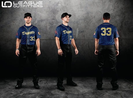 Custom Elite Tackle Twill Full Button Baseball Jersey League Outfitters