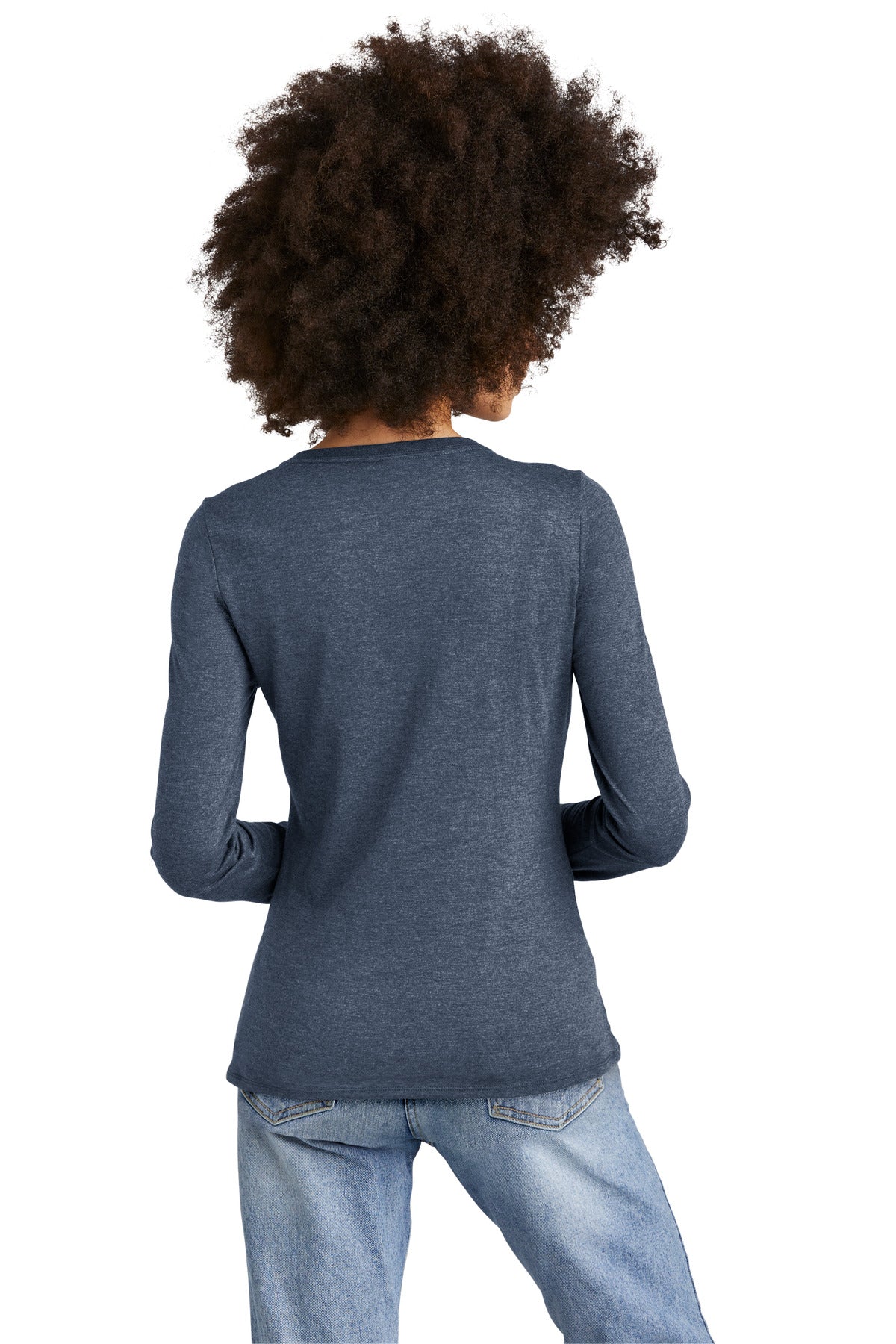 District Women's Perfect Tri Long Sleeve V-Neck Tee DT135 District