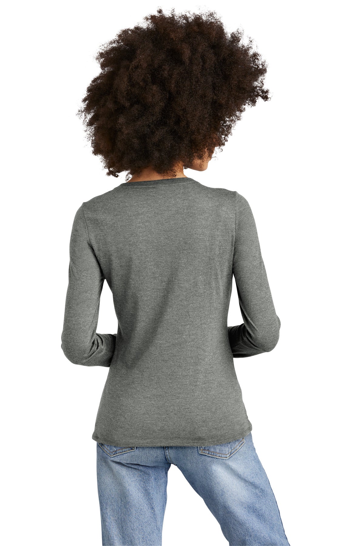 District Women's Perfect Tri Long Sleeve V-Neck Tee DT135 District