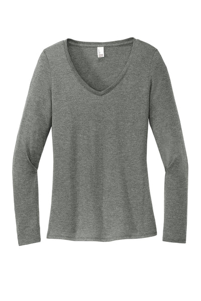 District Women's Perfect Tri Long Sleeve V-Neck Tee DT135