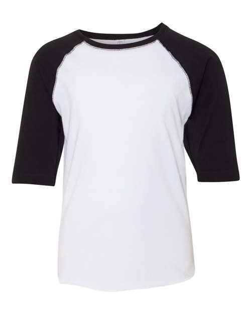 LAT Youth Baseball Fine Jersey Three-Quarter Sleeve Tee