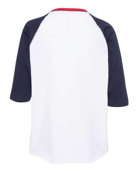 LAT Youth Baseball Fine Jersey Three-Quarter Sleeve Tee LAT