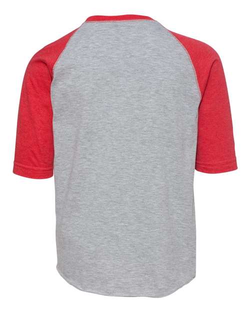 LAT Youth Baseball Fine Jersey Three-Quarter Sleeve Tee