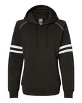 J. America Women's Varsity Fleece Piped Hooded Sweatshirt J. America