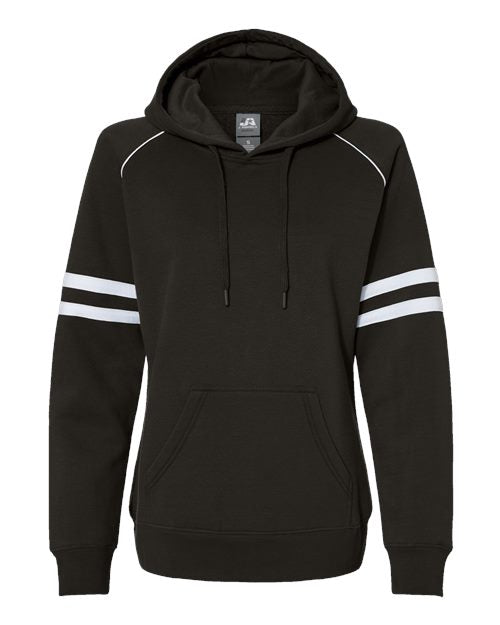 J. America Women's Varsity Fleece Piped Hooded Sweatshirt J. America