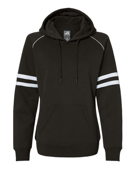 J. America Women's Varsity Fleece Piped Hooded Sweatshirt J. America