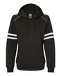 J. America Women's Varsity Fleece Piped Hooded Sweatshirt J. America