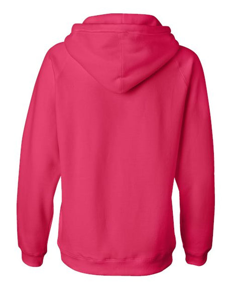 J. America Women's Sueded V-Neck Hooded Sweatshirt J. America