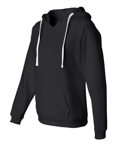 J. America Women's Sueded V-Neck Hooded Sweatshirt J. America