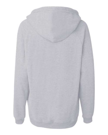 J. America Women's Sueded V-Neck Hooded Sweatshirt J. America