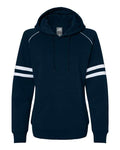 J. America Women's Varsity Fleece Piped Hooded Sweatshirt J. America
